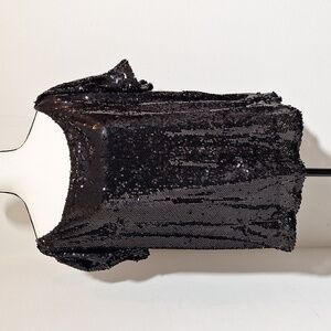 Hayden Los Angeles Black Sequins Top Size L